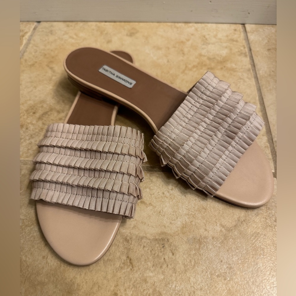 Tabitha Simmons sprinkle pleated sandals